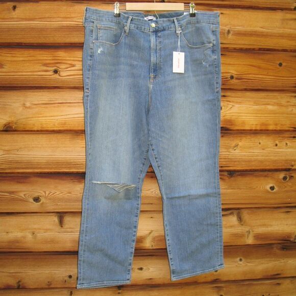 NWT Good American Good Legs Crop Straight Jeans - Picture 3 of 9